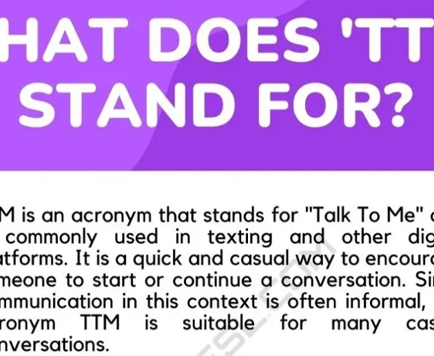 What Does Ttm Mean in Text