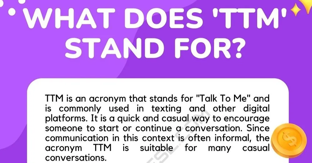 What Does Ttm Mean in Text