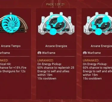 Warframe Arcanes