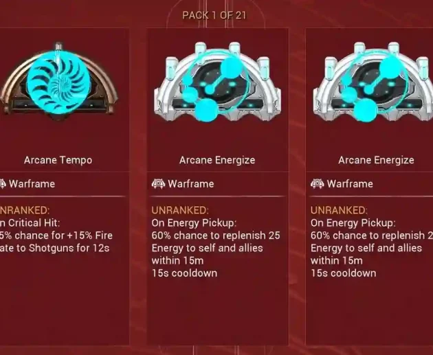 Warframe Arcanes