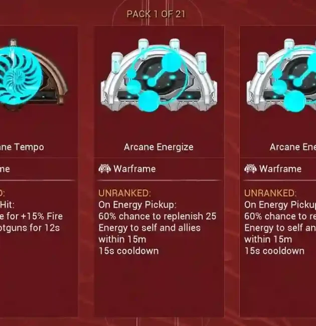 Warframe Arcanes