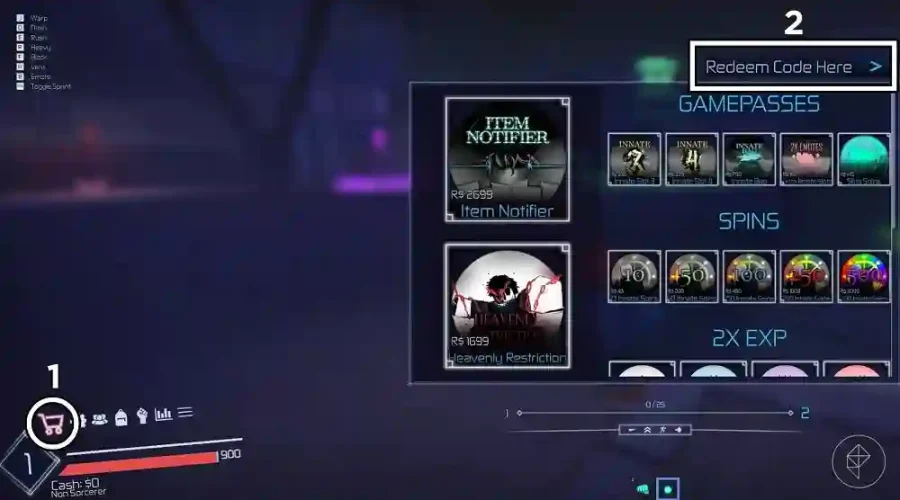 Jujutsu Infinite Codes
