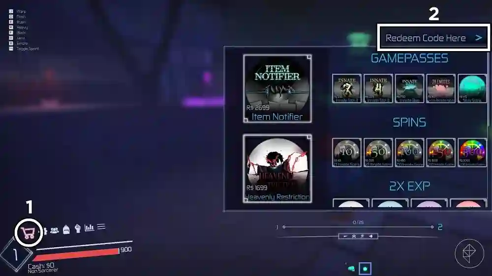 Jujutsu Infinite Codes