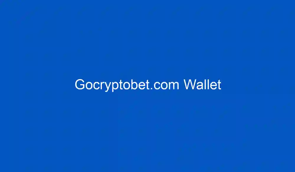 GoCryptoBet Wallet